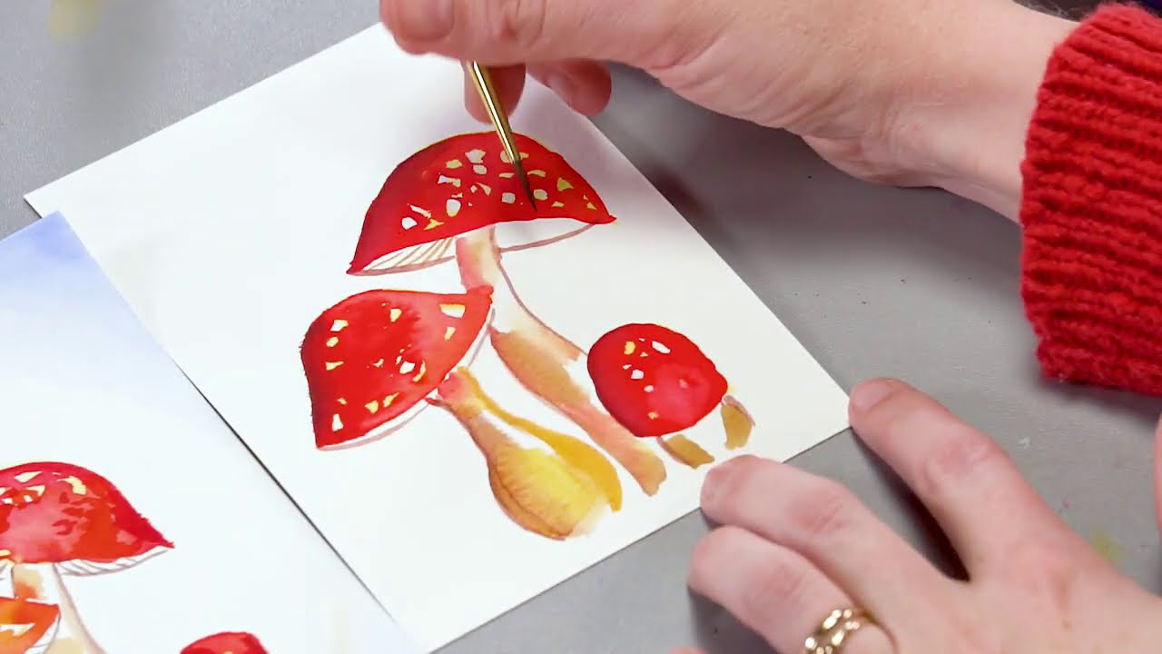 Let's Make Art Matter | Mushroom Watercolor Tutorial by Sarah Cray