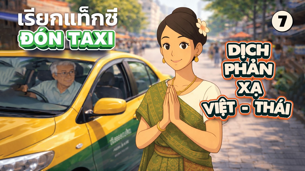 #7 Dịch Phản Xạ Tiếng Thái | Đón Taxi | เรียกแท็กซี่ | Việt-Thái | A2 Level