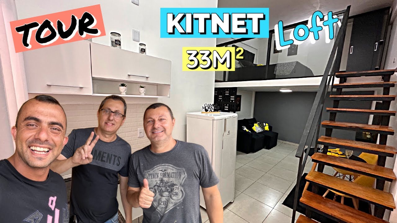 Tour por kitnet loft de 35 metros totalmente mobiliada e decorada | Um achado em SÃO PAULO!!!