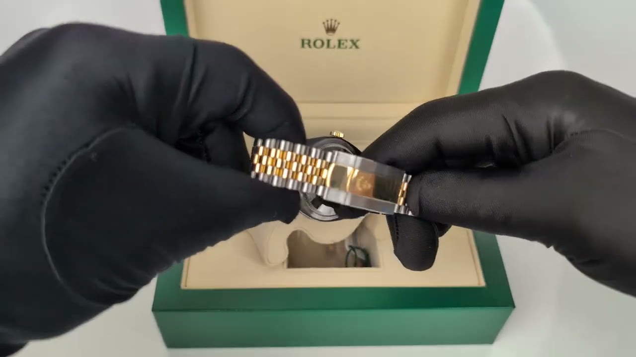 Rolex Date Just 36mm Black Diamond Dial Stock ID 596-RS