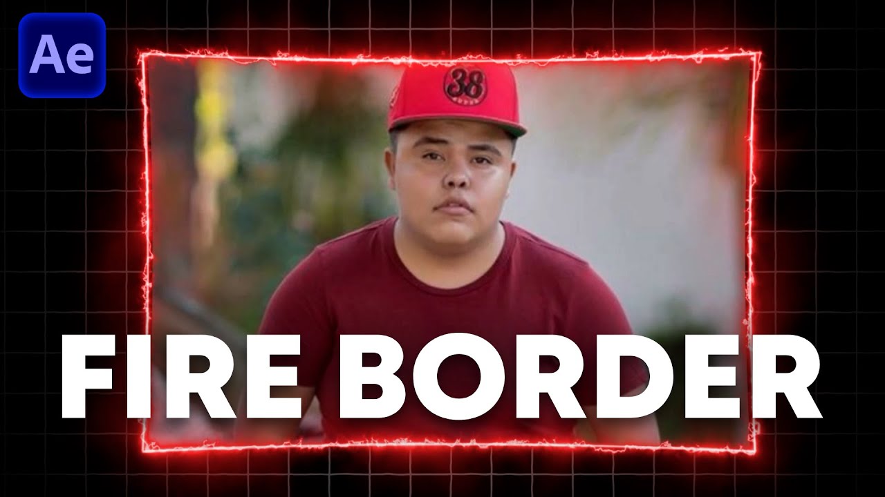 Fire Border loop with Saber - After Effects Tutorial - (Free Plugin)