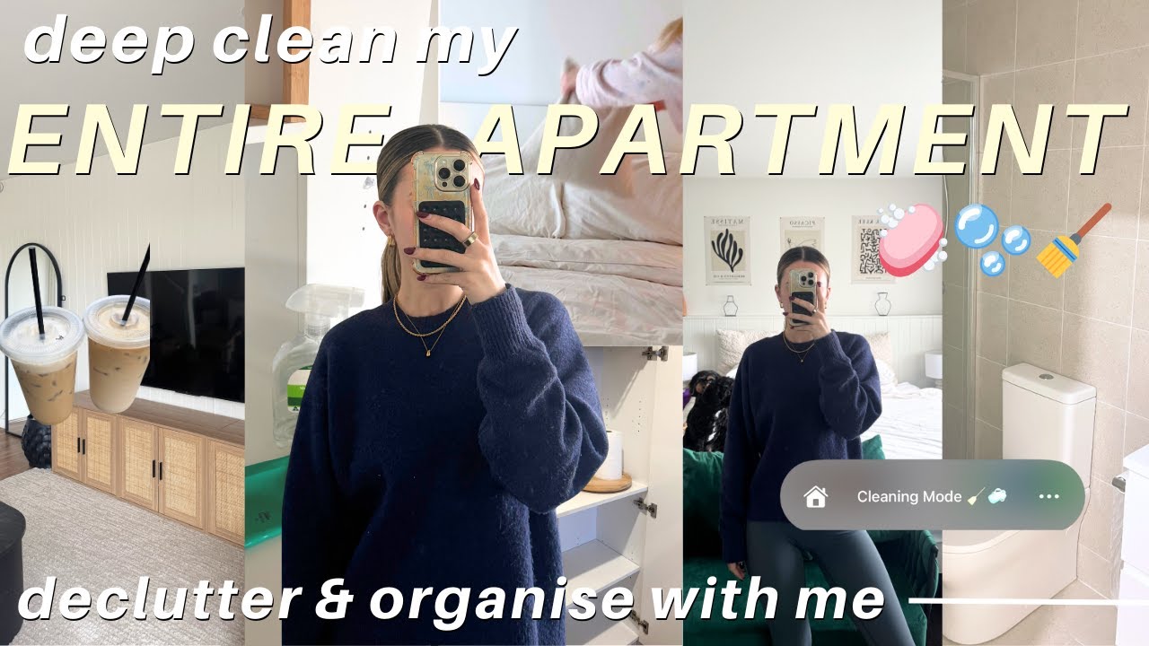 DEEP CLEAN MY ENTIRE APARTMENT WITH ME || Declutter & Organisation, Kitchen & Pantry Organization