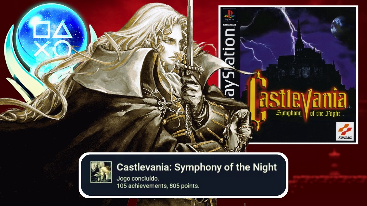 PLATINEI O CASTLEVANIA: SYMPHONY OF THE NIGHT do PS1 (o melhor de todos)