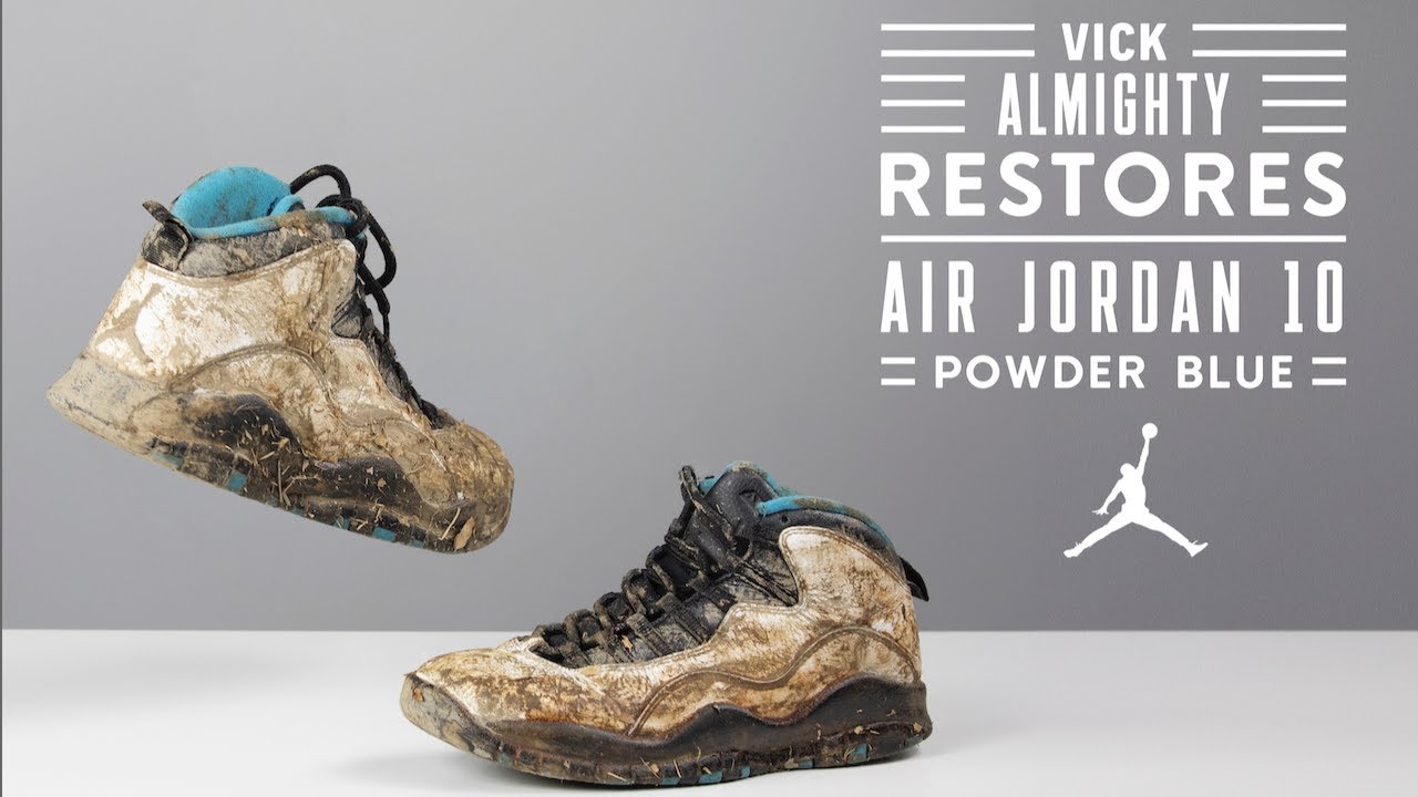 Vick Almighty brings DESTROYED Air Jordan Powder Blue 10's back to life!