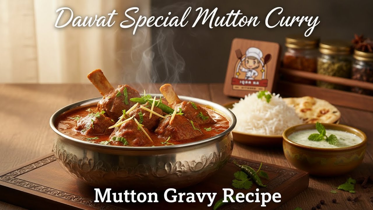 Dawat Special Mutton Curry Mutton Gravy Recipe.mutton gravy with mutton masala