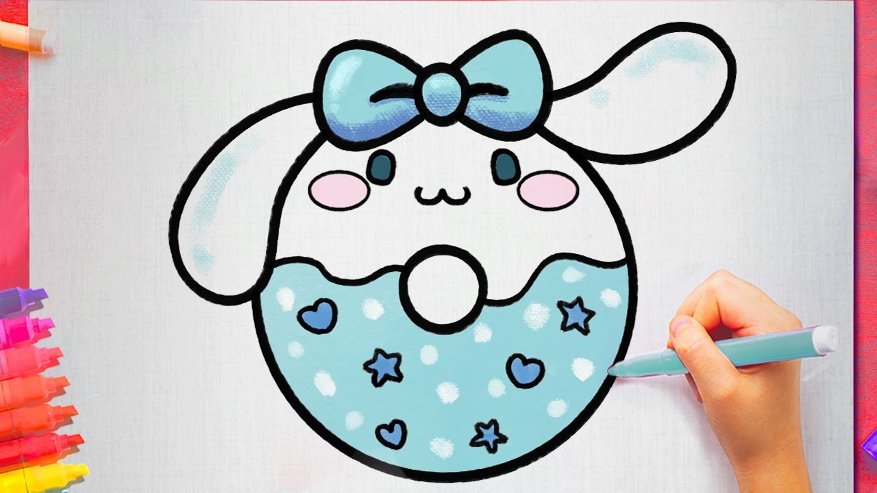 How to Draw Cinamoroll Donut Easy step by step Sanrio - Hello Kitty and Her Friends