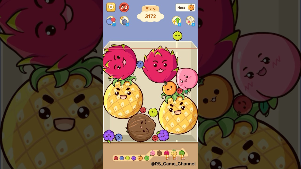 Fruit Merge: Satisfying ASMR Puzzle Game | Watermelon game #games #fruitgame #game@RS_Game_Channel
