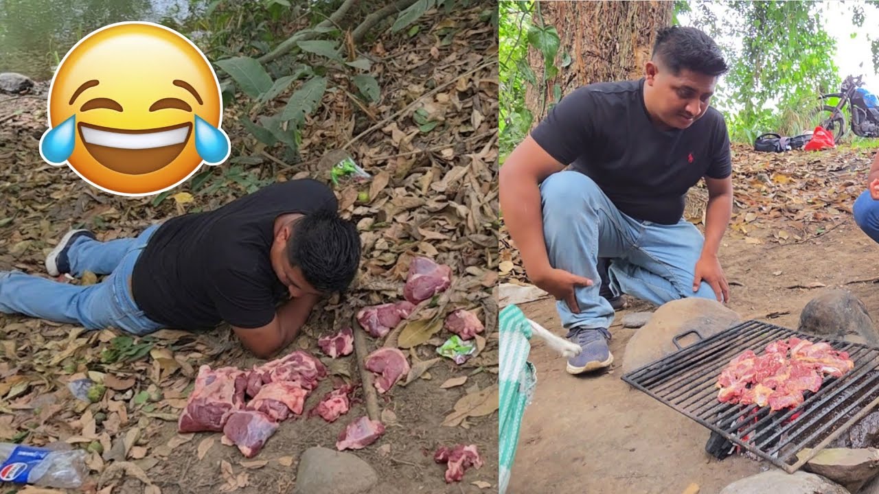 Mynor se cae Con la carne Asada🤣, Nos quedamos sin Almuerzo 