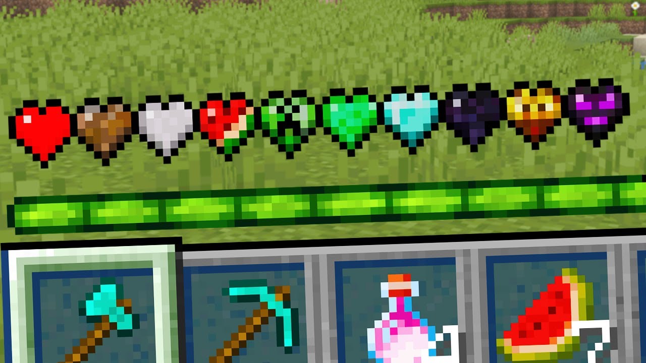 minecraft mas os CORAÇÕES são CUSTOMIZADOS