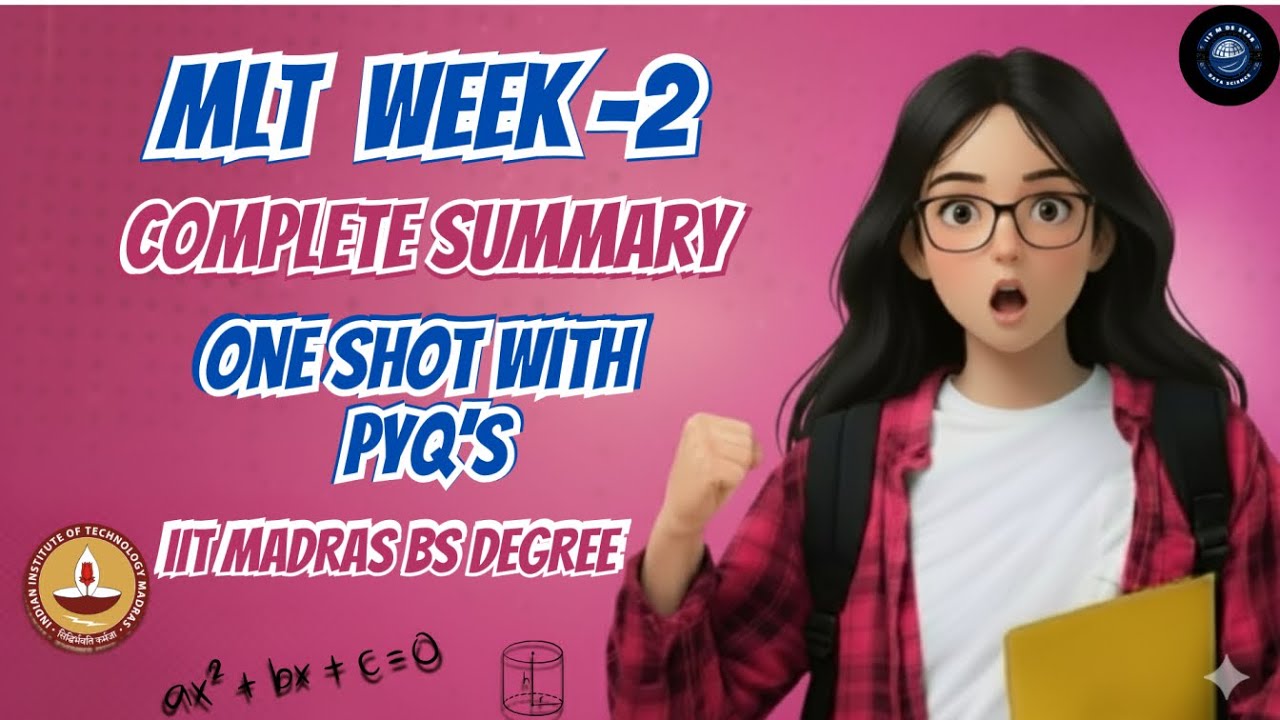 MLT Week 2 Full Explanation | IIT Madras BS Degree | Concepts + Examples