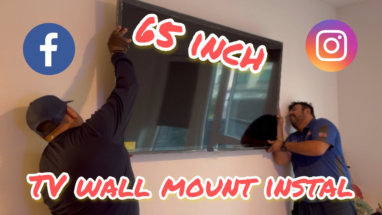 65 inch TV wall mount install