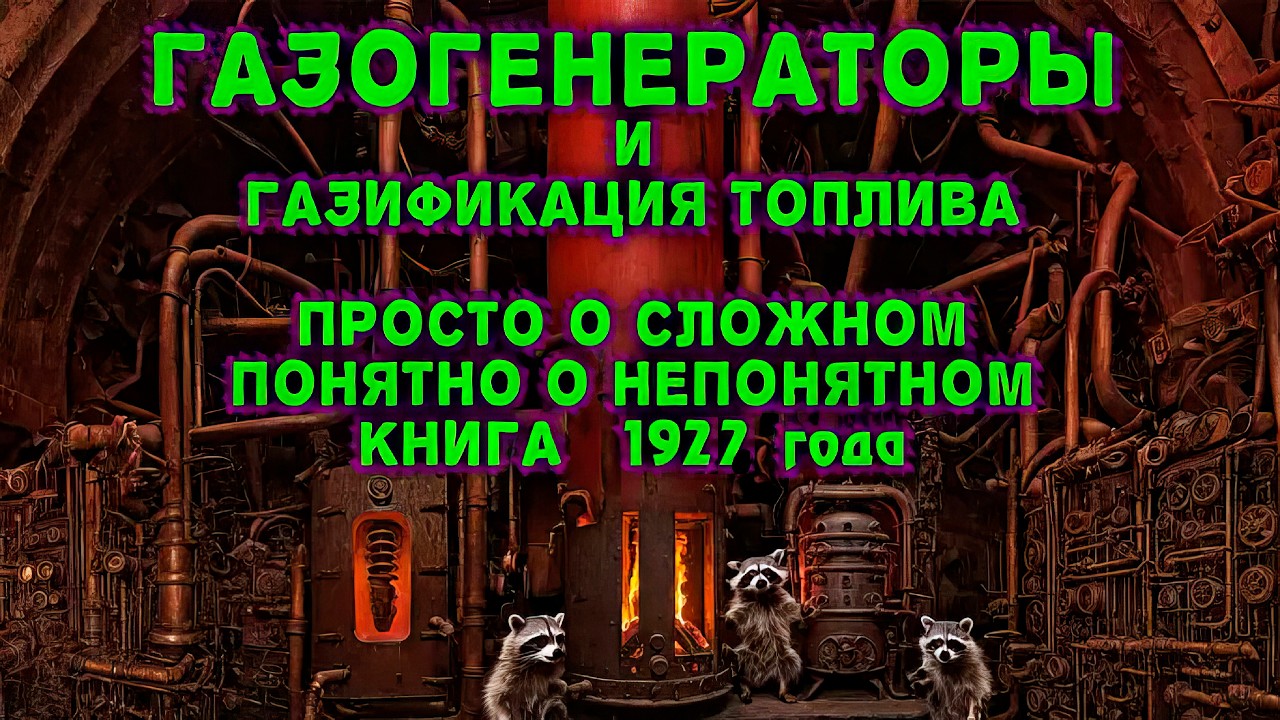 Газогенераторы и газификация топлива.  Замечательная обзорная книга по теме. 1927 года.  Рекомендую.