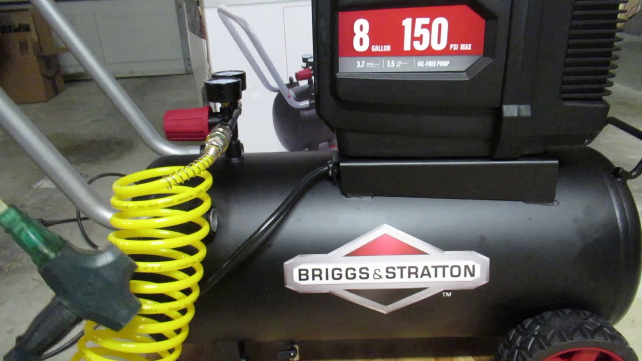 Briggs & Stratton 8 Gallon Hotdog Oil-free Air Compressor
