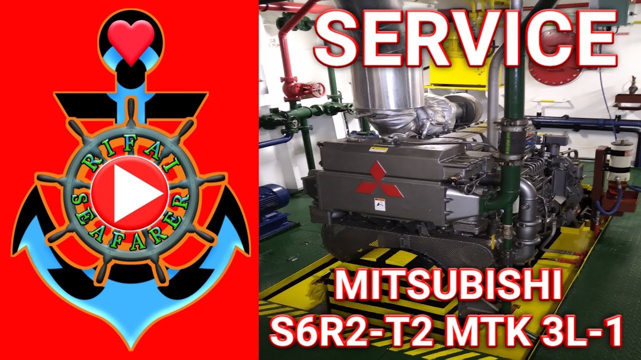 SERVICE 500 JAM #MITSUBISHI S6R2-T2 MTK 3L-1  #Tugboat #Pacific #Tongkang