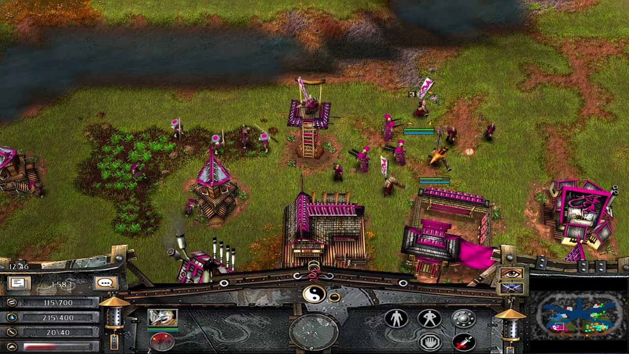 3vs3 Against Wolf + Lotus | Battle Realms Steam 1.58.1