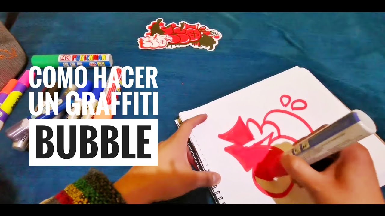 Como hacer un graffiti b0mb // Bubble // throw ups