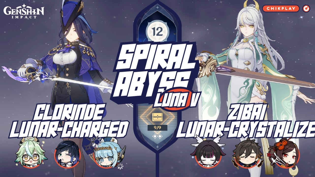 Spiral Abyss Luna 5 - C1 Clorinde X C0 Zibai | Floor 12 Full Star