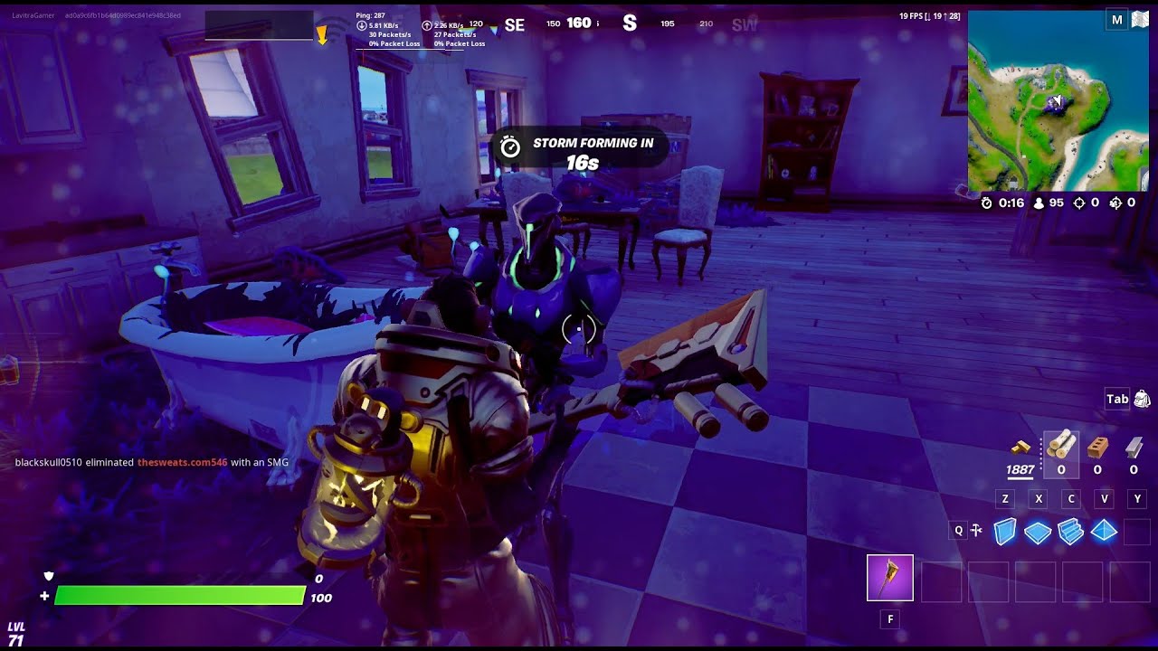 I Found A Alien Trespasser, From Season 7.  In Fortnite Season 8 Chapter 2 (Not An NPC)
