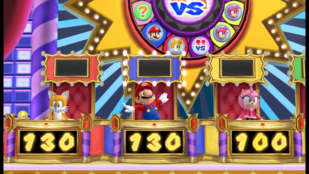 My first video: Mario and Sonic at Olympic Winter Games Party Wheel