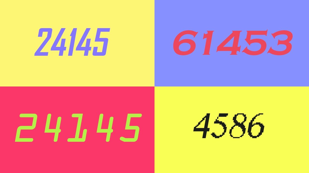 Colorful Numbers 100,000 - 0!!!
