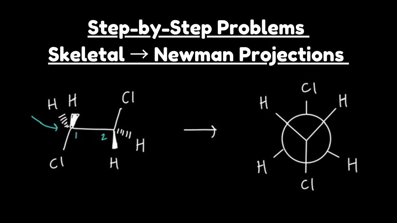 Step-by-Step Newman Projection Practice Problems | Most stable and Least Stable Newman Projections