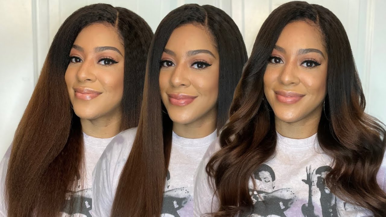 LuvMe Hair 4C Edges Ombre Kinky Straight Unit Review | Same Wig 3 Ways