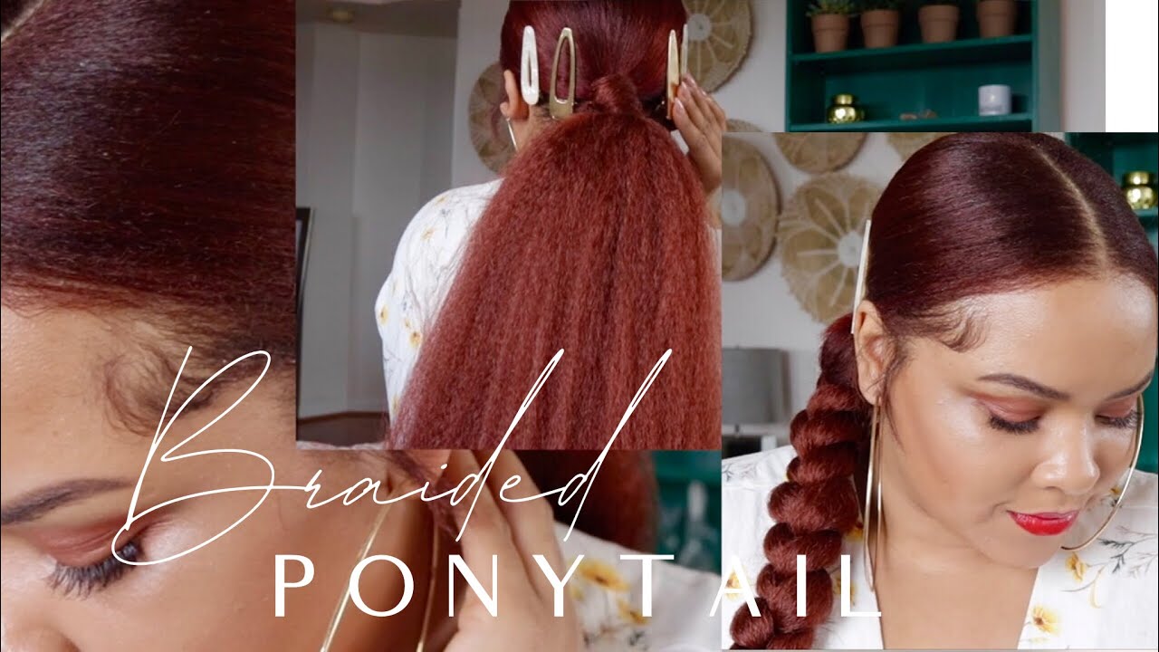 Slick Back, Braided Ponytail | Type 4 Natural Hair