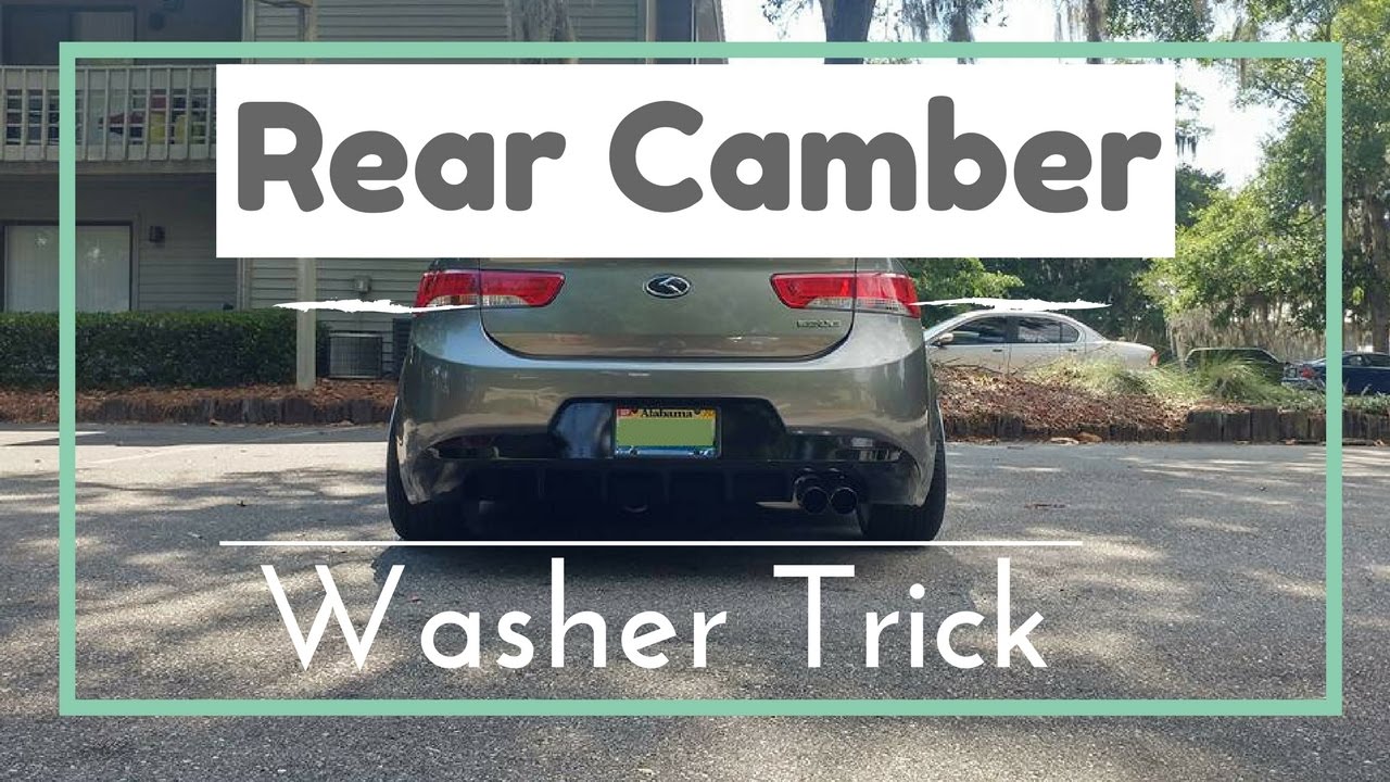 Kia Forte DIY : Rear camber with Washers