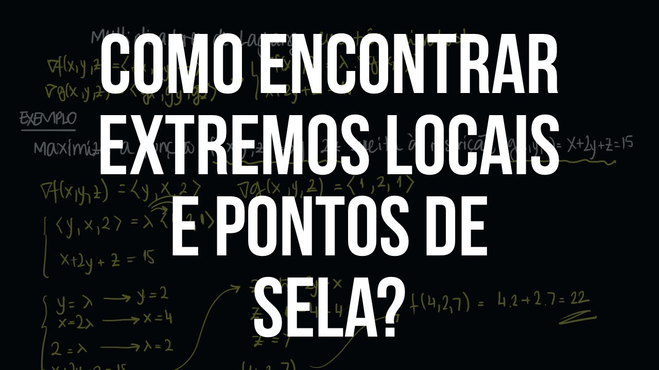 Como encontrar os extremos locais e pontos de sela em uma função multivariável