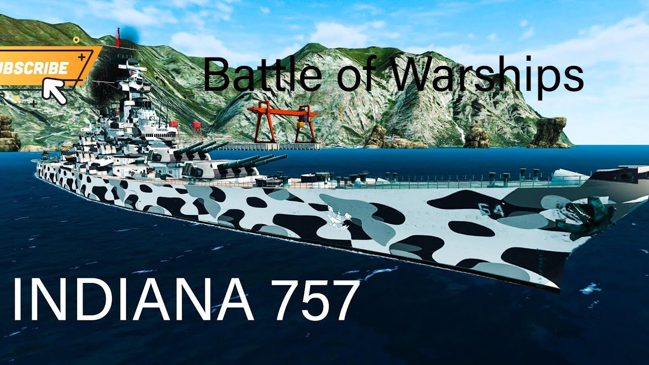 [Battle of Warships 1.73.11] Uss Wisconsin | INDIANA 757 | 3 Kills | 716 Damage | 💯💯 | Online game