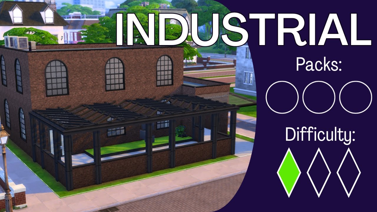 How To Build an INDUSTRIAL HOME Like a Nerd - Beginner Base Game In-Depth Sims 4 Building Tutorial