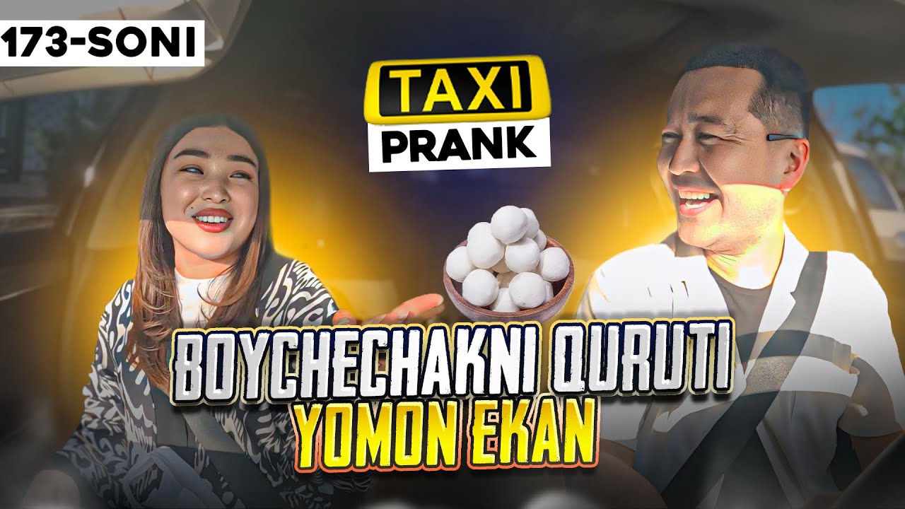 Taksida prank 173-soni😎 Pereval Malikasi Boychechak bilan bo'ladi😁