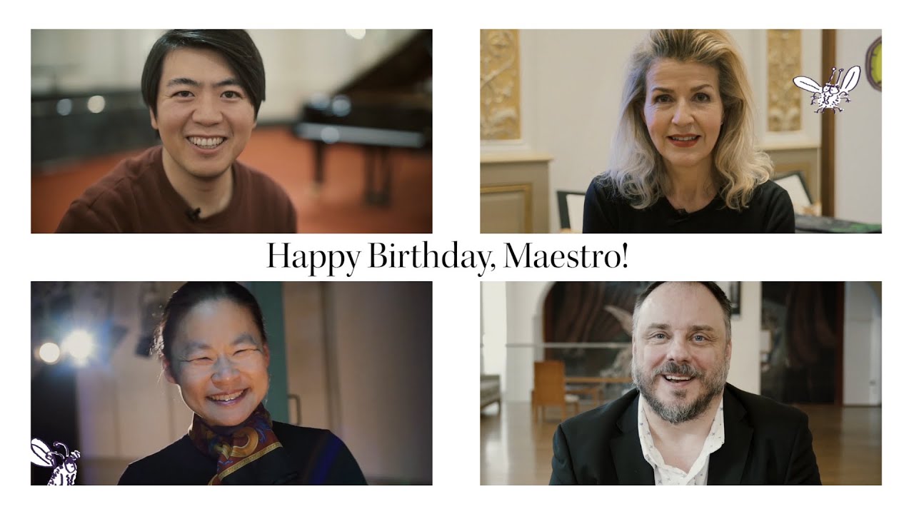 Lang Lang, Anne-Sophie Mutter, Midori und Matthias Goerne gratulieren Christoph Eschenbach
