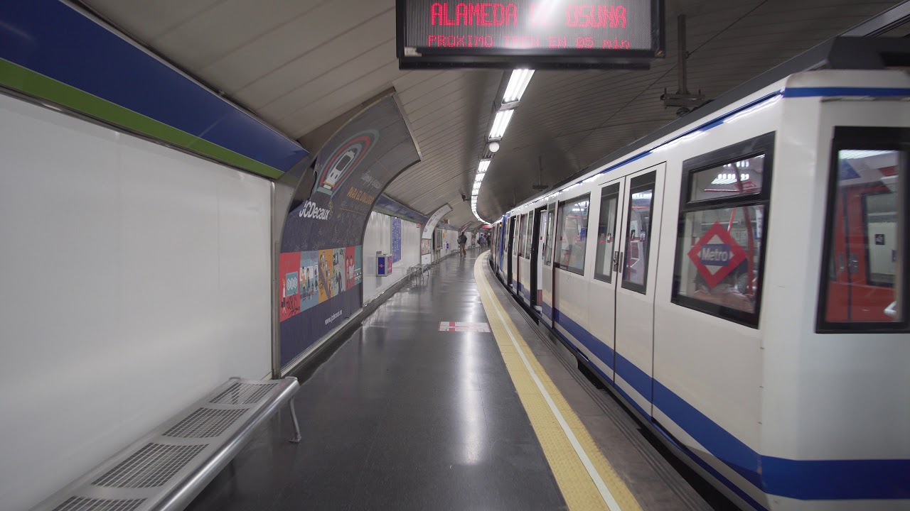 Spain, Madrid, Metro ride from Campamento to Carabanchel