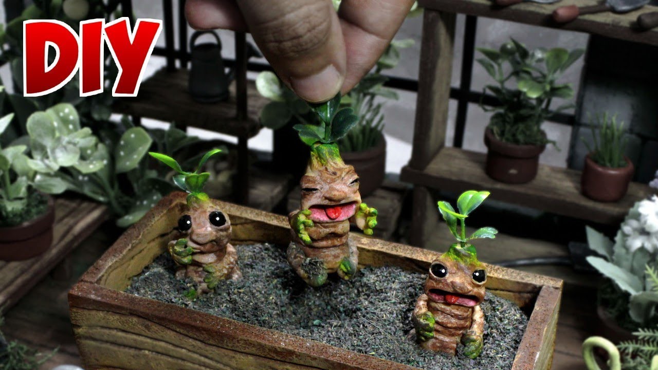 Diorama Harry Potter - Estufa com Baby Mandrágoras.
