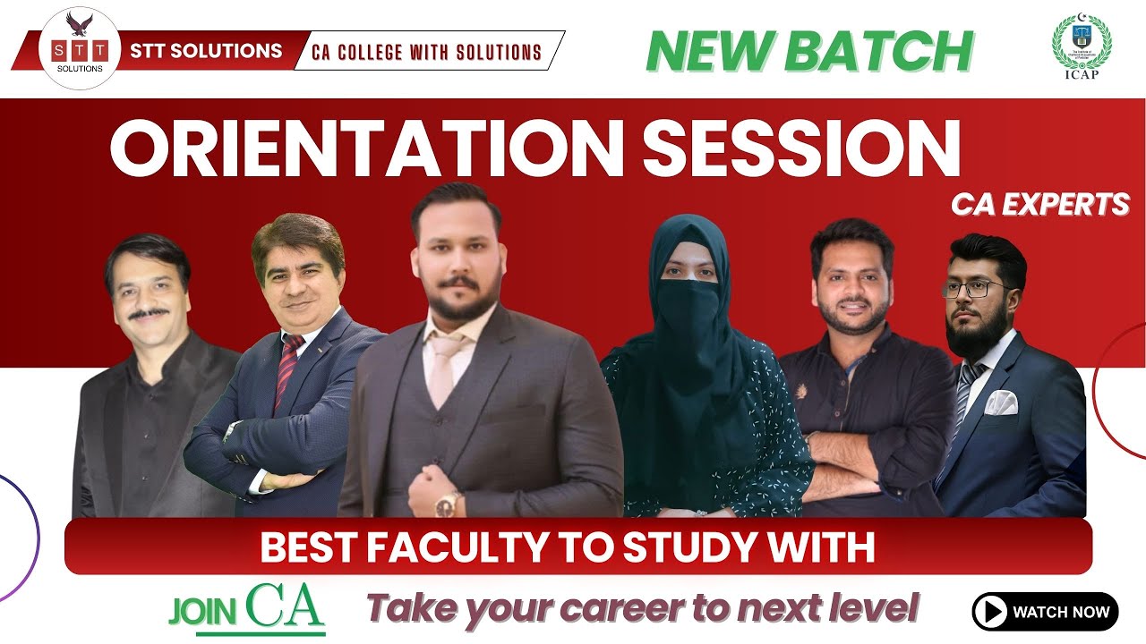 Chartered Accountancy Orientation Session for May 2026 Attempt | level 1 PRC