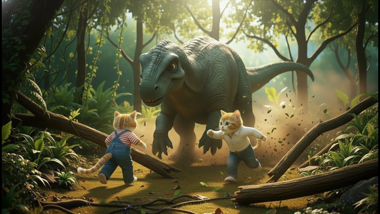 Dinosaur Took Mama Cat… Baby Cat Is Alone 😭