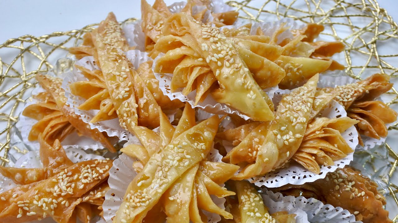 قريوش الطاجين 🇩🇿 مقرقشات المروحة 🔥بدون توريق ولا خميرة يقطع كمية كبيرة مورق ومقرمش يذوب فالفم