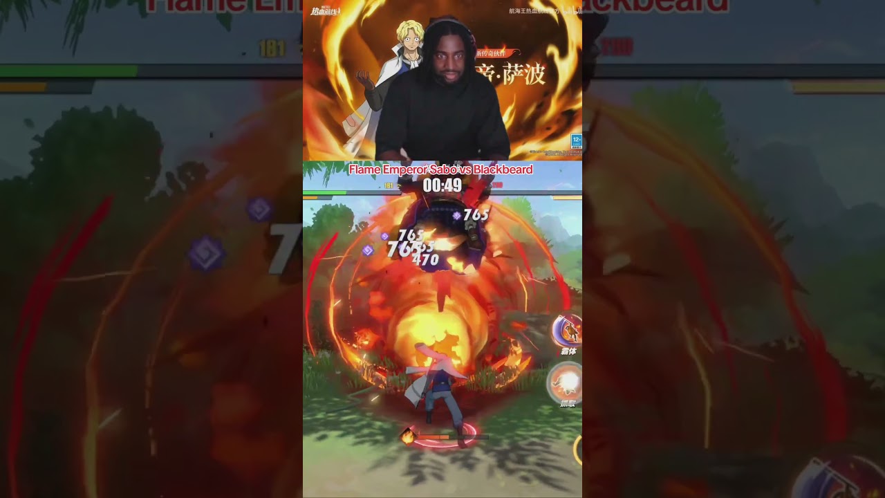 Flame Emperor Sabo vs Blackbeard! One Piece Fighting Path PVP