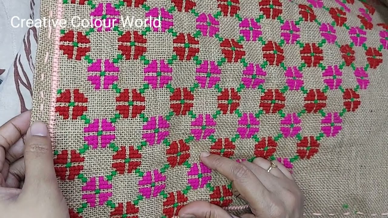 New cross stitch flower ason designs tutorial vedio ll Creative Colour World ll
