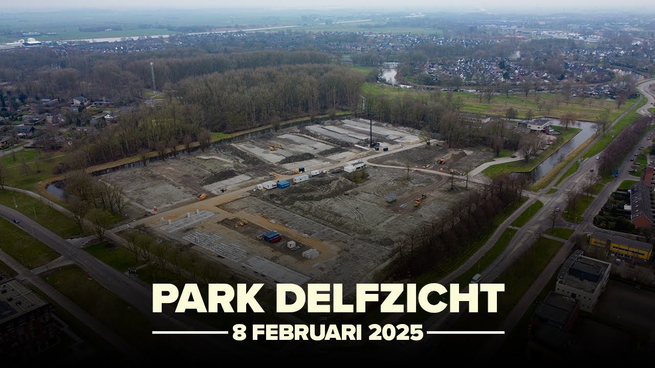 Bouwupdate Park Delfzicht - 8 Februari 2025 - 4K Drone Orbit