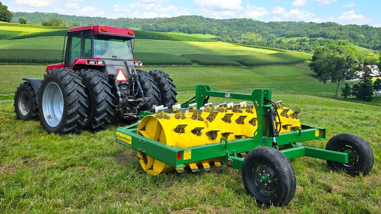 A Great Day For Farming! Improving Pasture With The RanchWorx SC 12’ By 36” Aerator!