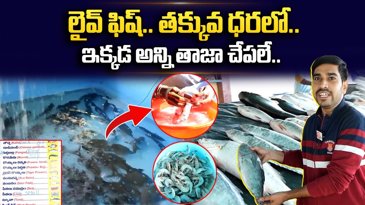 Lucky Sea Food | Hyderabad Live Fish Sea Food | Heavy Crowd at Fish Market | @sumantvtelugulive