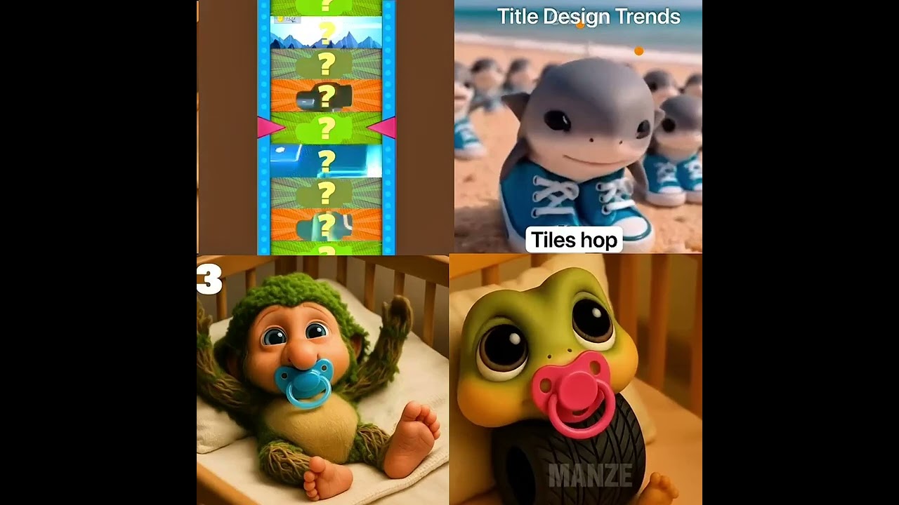 Baby Ninja & Cute Animals Tiles Hop Adventure 🎵 Fun Jump Game008
