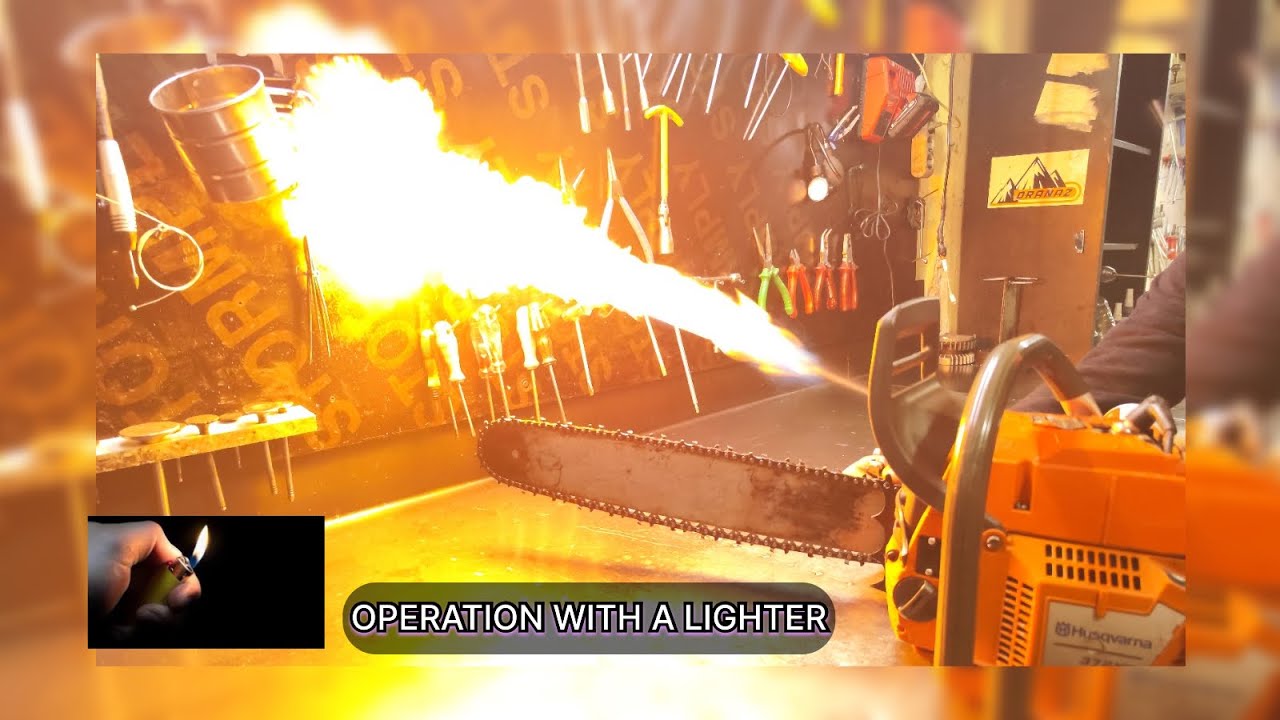 IT'S THIS EASY TO START A NON-WORKING SAW WITH A LIGHTER/HUSQVARNA 365