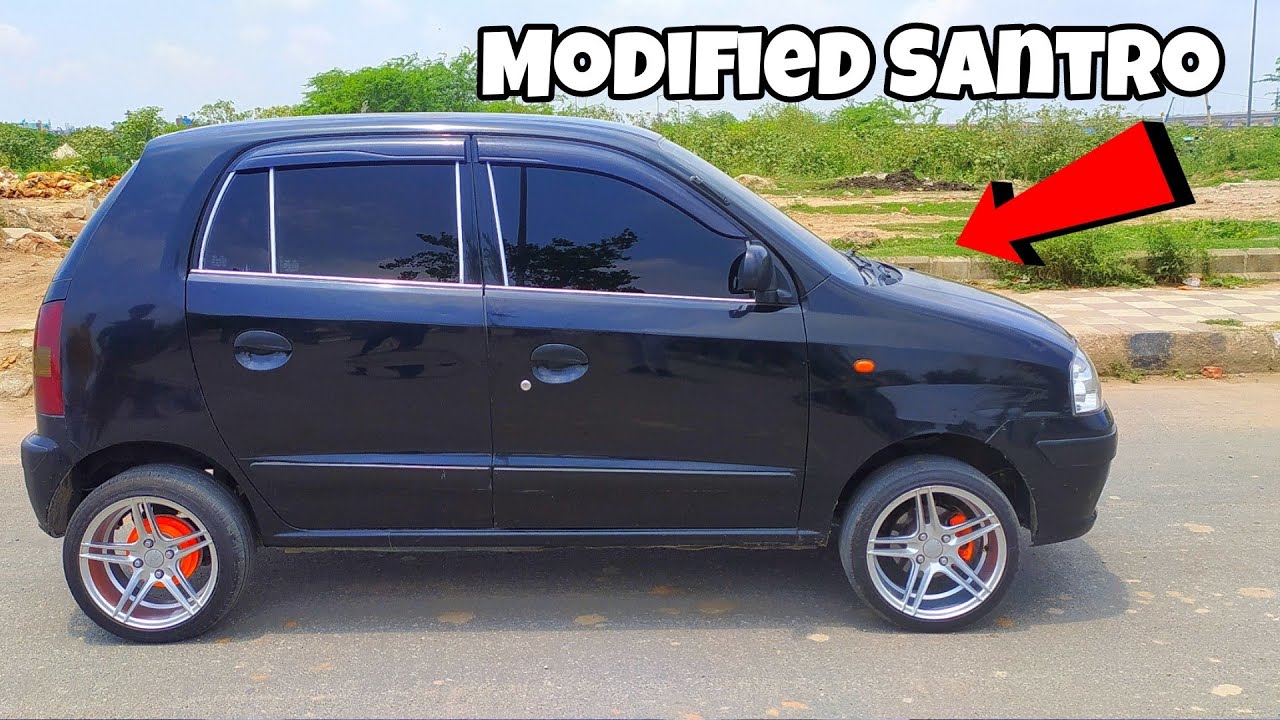 Modefied Santro | 15' Inch Alloy wheels | क्या बवाल चीज़ है | Santro xing modefied