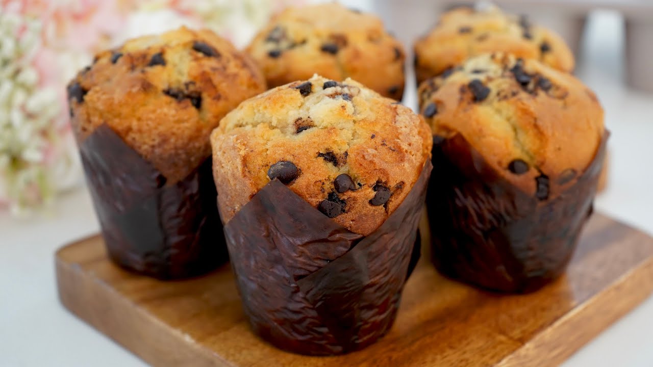 Bakery Style Jumbo Chocolate Chip Muffins