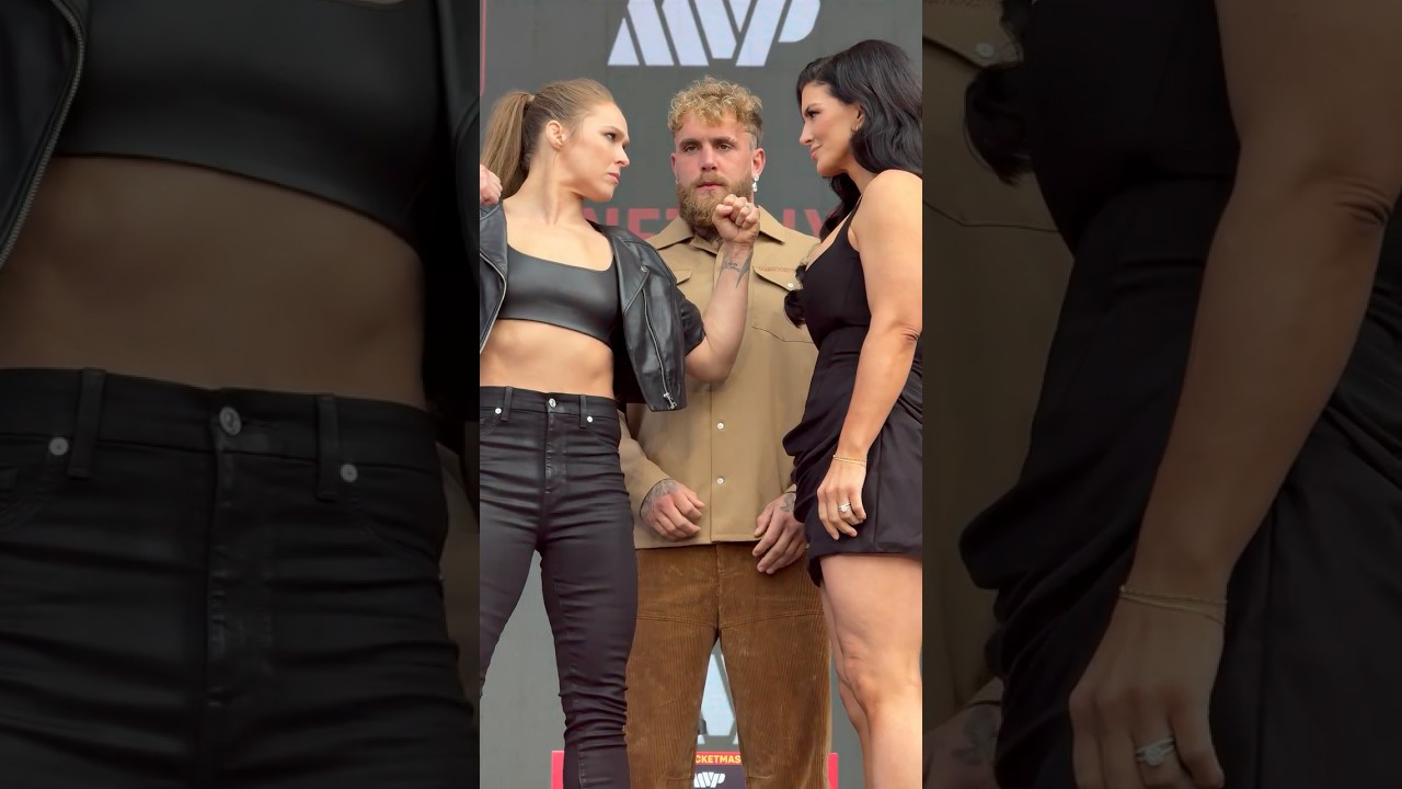 RONDA ROUSEY AND GINA CARANO FACE TO FACE 😳 #RouseyCarano