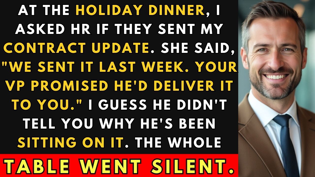 He Hid My Contract Update For Weeks — HR Found Out At The Holiday Dinner