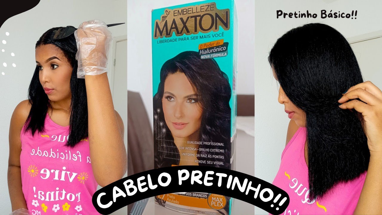 A melhor tinta para manter o cabelo pretinho/ Maxton Embelleze.